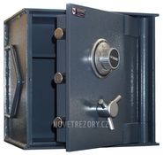 Zesílený trezor k zazdění do mělkých stěn / mechanický kombinační zámek