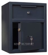 Vhazovací trezor s klapkou - střední RD 48 - BAZAR / 31 kg